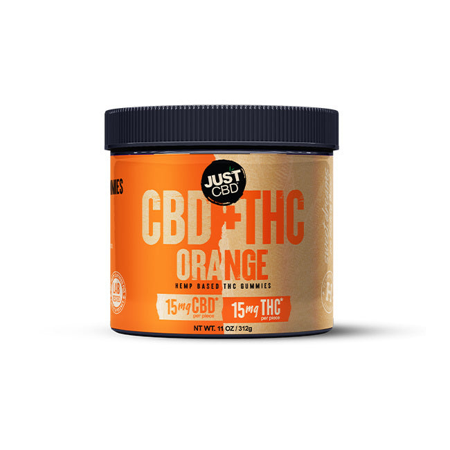 JustCBD + THC Orange Slices | Citrus Zest with Soothing Benefits