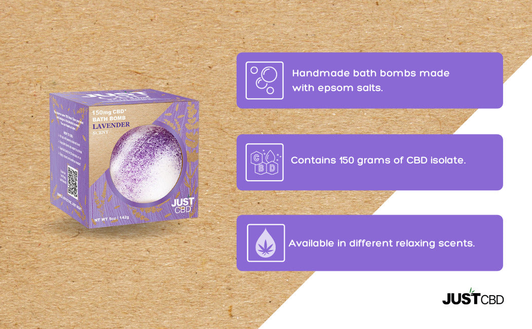 CBD Infused Bath Bombs by JustCBD