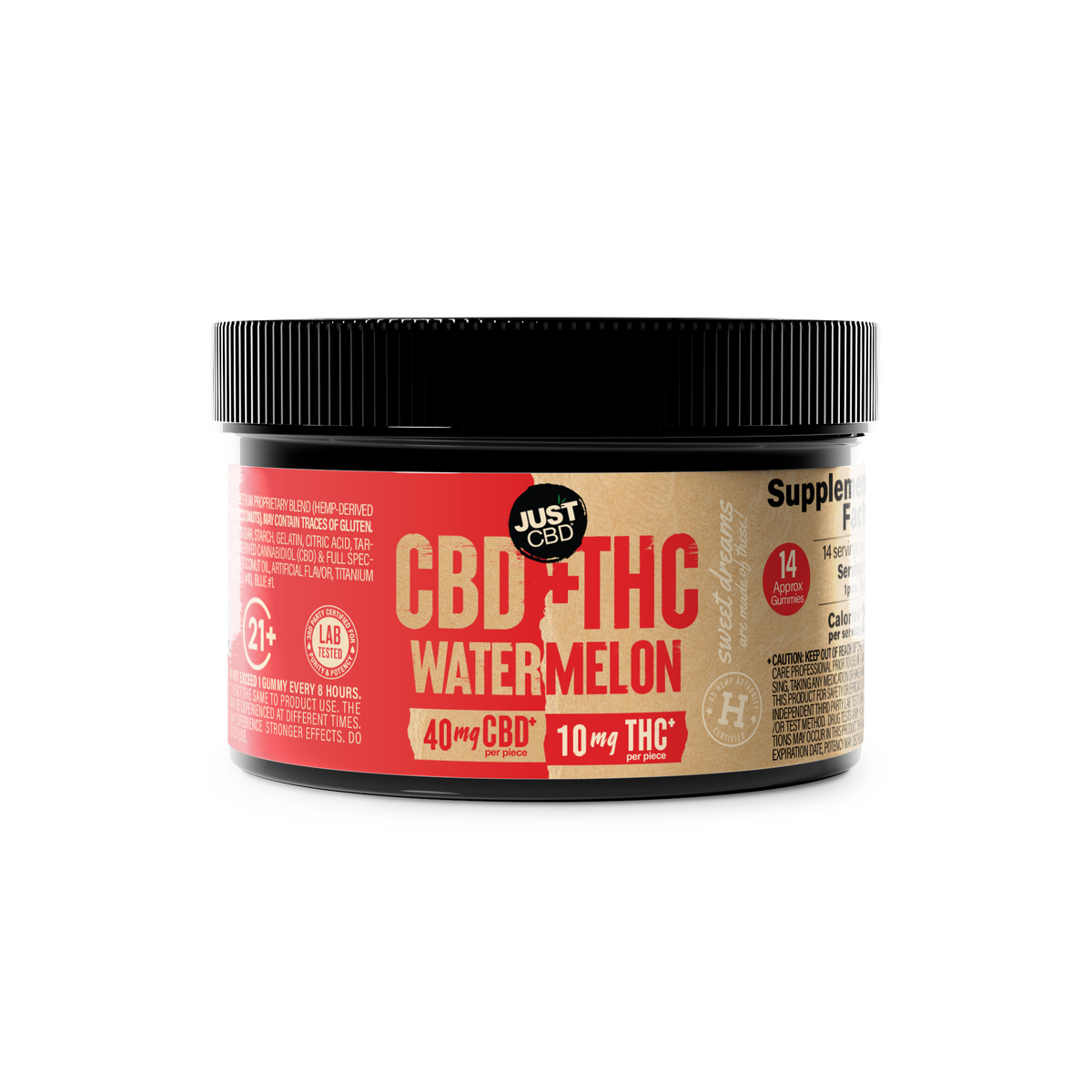 CBD + THC Watermelon Gummies