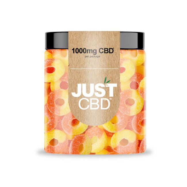 CBD Gummies 1000 mg Peach Rings