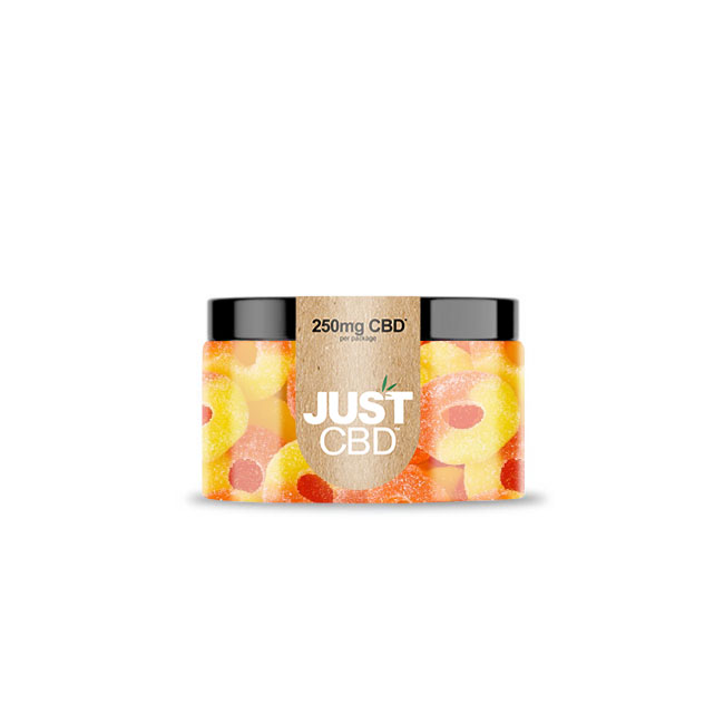 CBD Gummies 250mg peach rings